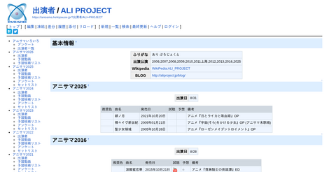 出演者/ALI PROJECT - アニメロサマーライブまとめ